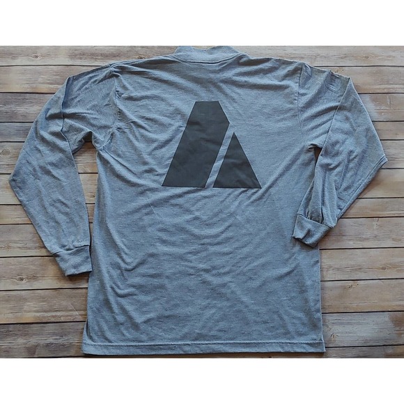Vintage Army Akwa Tek Made In USA Logo Gray Long Sleeve Medium A2 - Picture 4 of 4